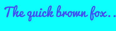 Image with Font Color 454BFF and Background Color 0CFEFF